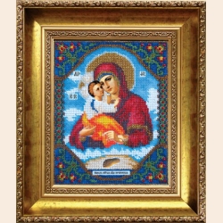 Набор для вышивания бисером ЧАРИВНА МИТЬ "Икона Божьей Матери Почаевская"